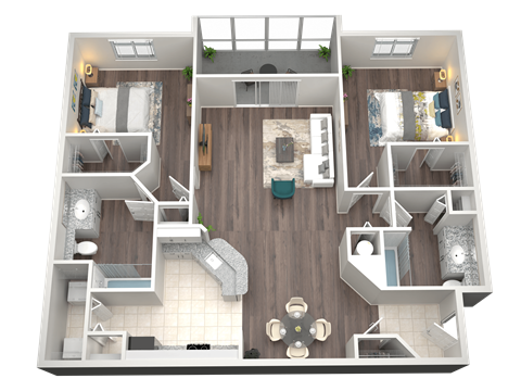 2 Bed 2 Bath Floor Plan | 1,116 Sq. Ft. at Verona at Boynton Beach in FL 33426
